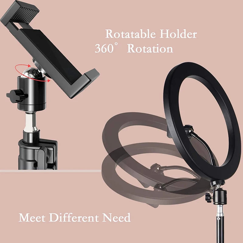 10 inch LED Selfie Ring Light Dimmable Photography Fill Lamp with Mini tripod for Phone Tiktok Live Video Photo Studio Ringlight - Stardrop Supply Co