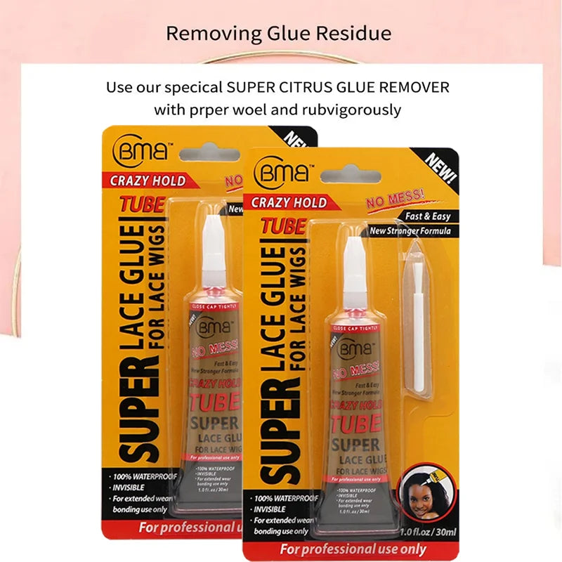 0.5OZ Bmb Super Lace Glue Adhesive Waterproof Super Hold Lace Front Wig Glue Wig Accessories Makeup Tools for Toupee - Stardrop Supply Co