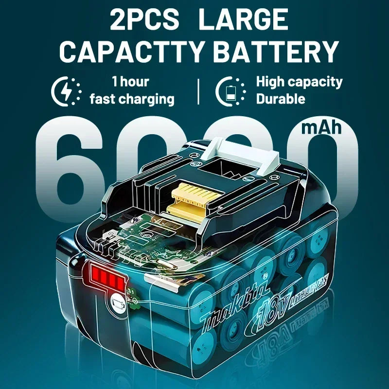 100% NEW Original Makita 18V 6.0Ah battery, for Makita BL1830 BL1830B BL1840 BL1840B BL1850 BL1850B model power tools battery - Stardrop Supply Co